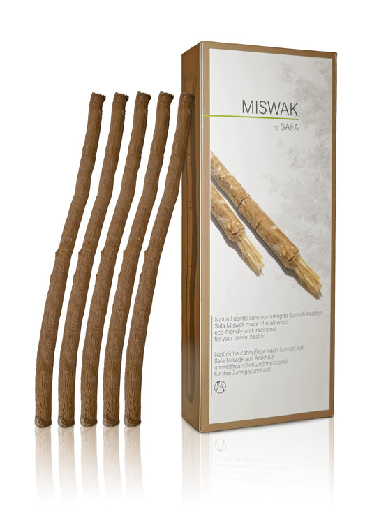 SAFA Miswak-Set: 5 natürliche Zahnbürsten in umweltfreundlicher Verpackung